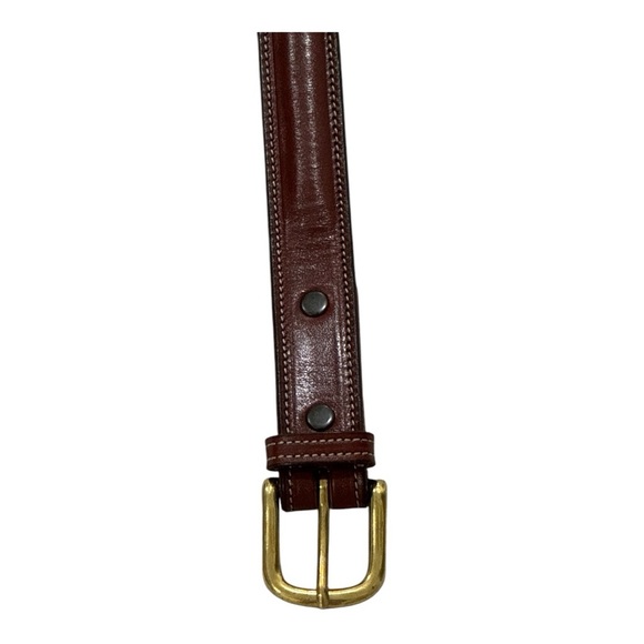 Sid Mashburn Brown Leather Unisex Belt - 1" width. Slightly used -  good cond - Picture 1 of 5